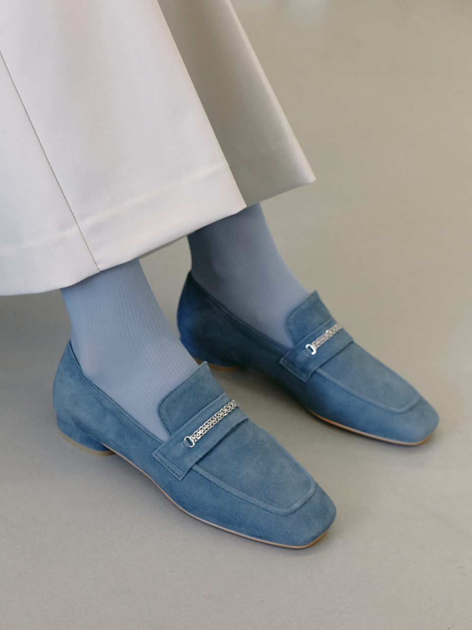 Mrc098 Chain Loafer (Blue Suede)